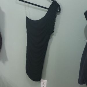 Black one shoulder dress